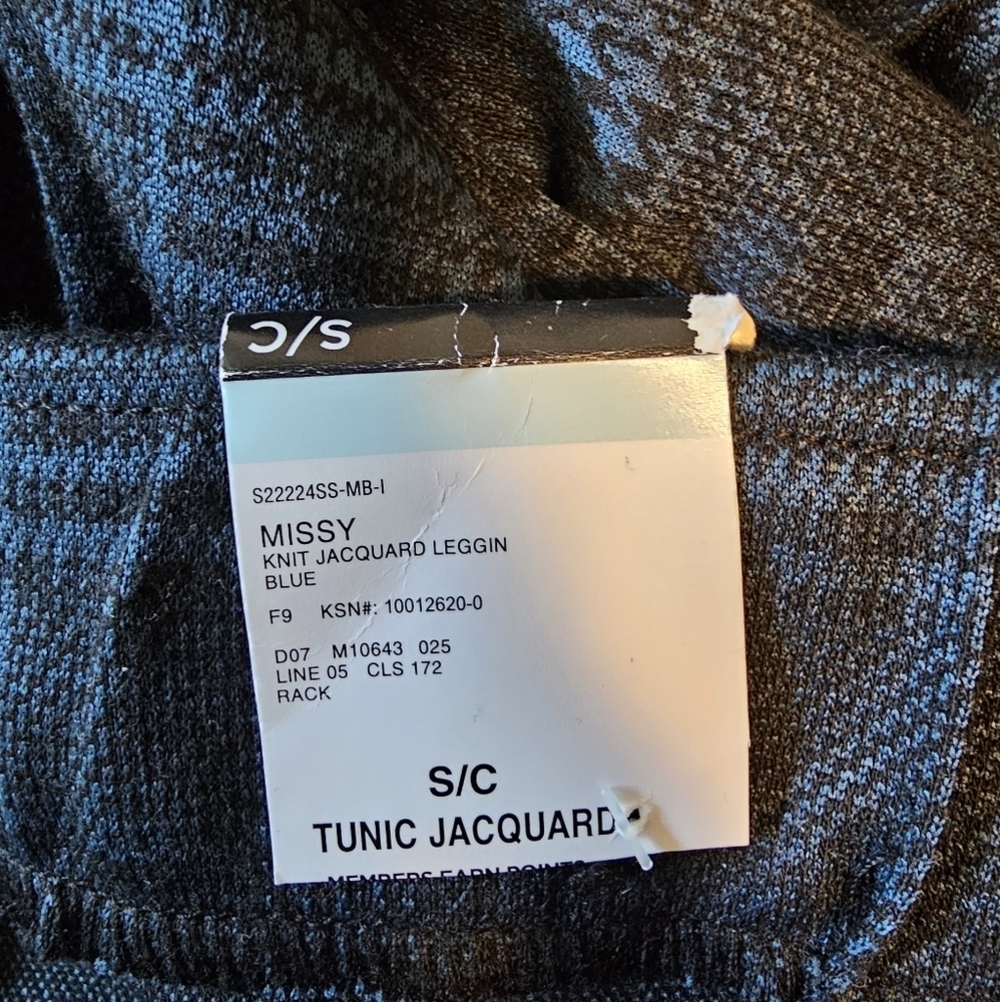 Simply Styled Women's Knit Jacquard Business Pants, Navy, Size Small - Picture 4 of 7